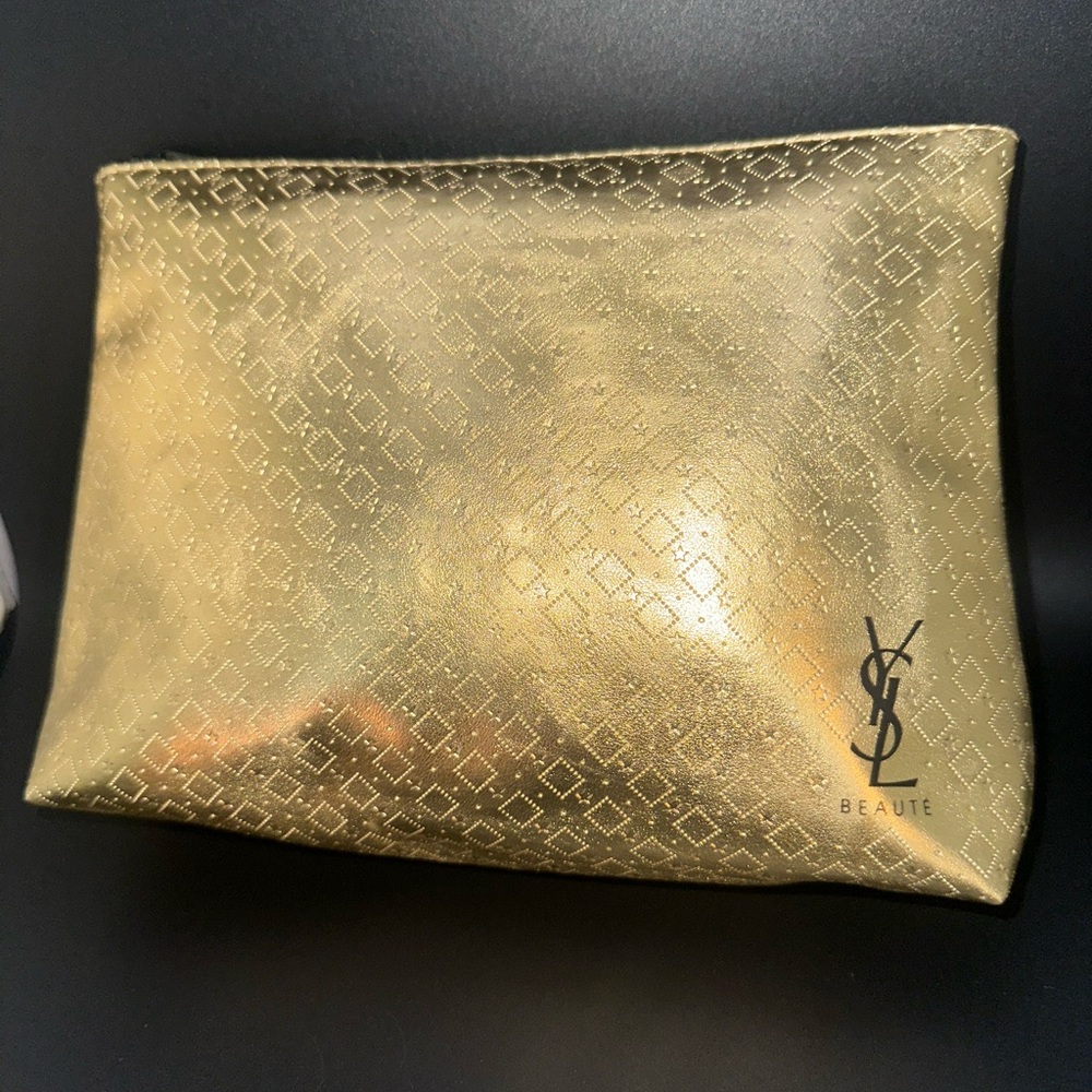 Yves Saint Laurent Black Satin Pouch